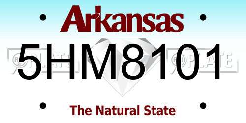 5HM8101 Arkansas License Plate
