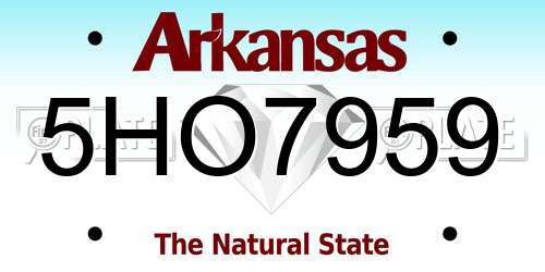 5HO7959 Arkansas License Plate