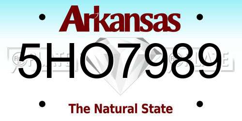 5HO7989 Arkansas License Plate