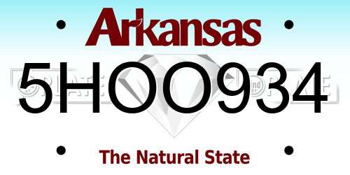 5HOO934 Arkansas License Plate