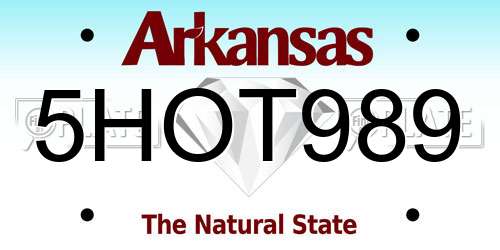 5HOT989 Arkansas License Plate