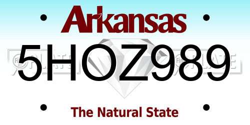 5HOZ989 Arkansas License Plate