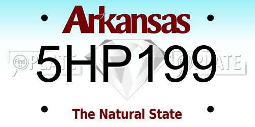 5HP199 Arkansas License Plate