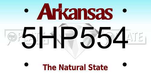5HP554 Arkansas License Plate