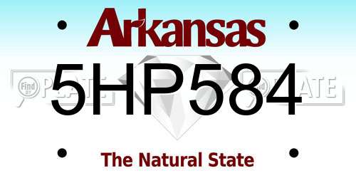 5HP584 Arkansas License Plate