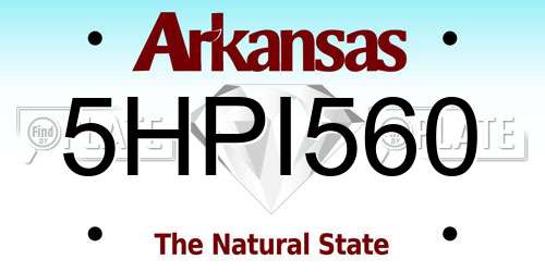 5HPI560 Arkansas License Plate