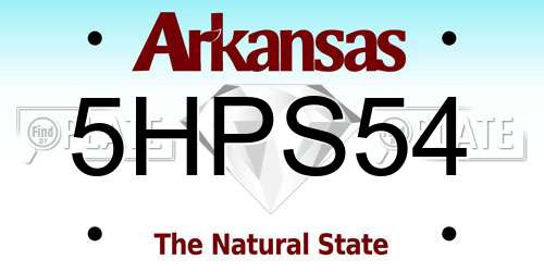 5HPS54 Arkansas License Plate