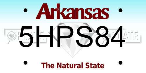 5HPS84 Arkansas License Plate