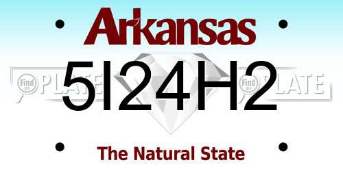 5I24H2 Arkansas License Plate