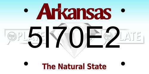 5I70E2 Arkansas License Plate