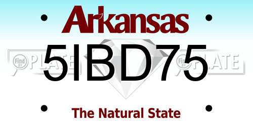 5IBD75 Arkansas License Plate