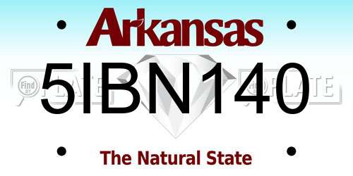 5IBN140 Arkansas License Plate