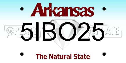 5IBO25 Arkansas License Plate