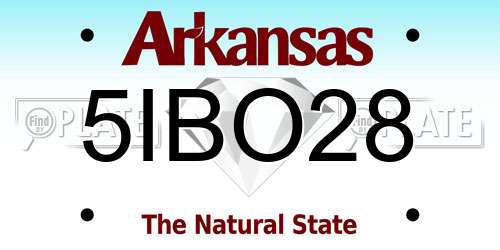 5IBO28 Arkansas License Plate