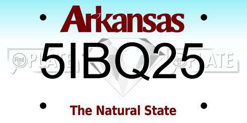 5IBQ25 Arkansas License Plate