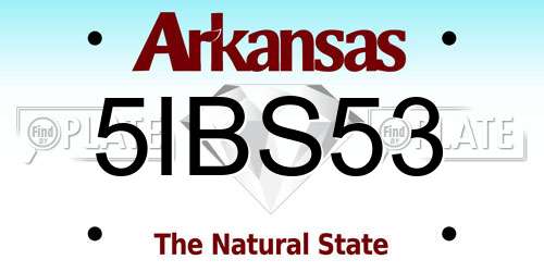 5IBS53 Arkansas License Plate