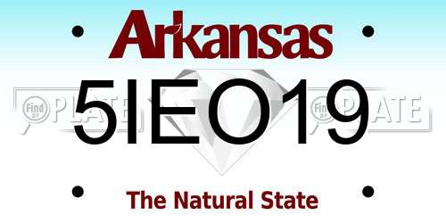 5IEO19 Arkansas License Plate