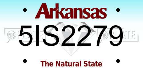 5IS2279 Arkansas License Plate