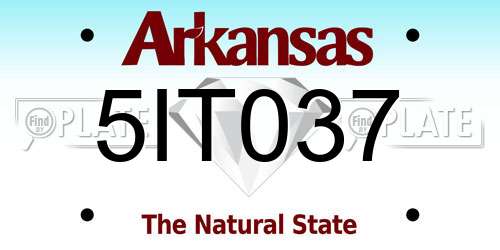 5IT037 Arkansas License Plate