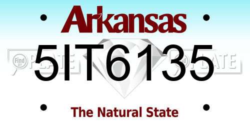 5IT6135 Arkansas License Plate