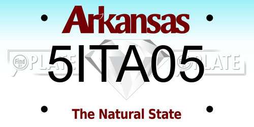 5ITA05 Arkansas License Plate