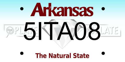 5ITA08 Arkansas License Plate