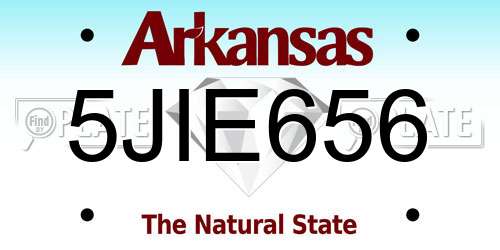 5JIE656 Arkansas License Plate