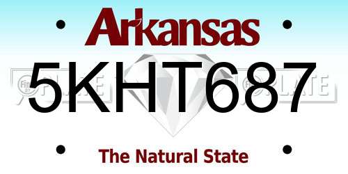 5KHT687 Arkansas License Plate