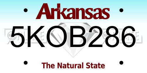 5KOB286 Arkansas License Plate