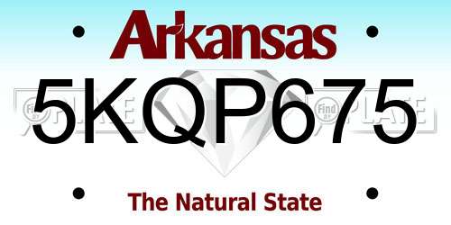 5KQP675 Arkansas License Plate