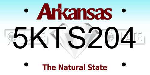 5KTS204 Arkansas License Plate