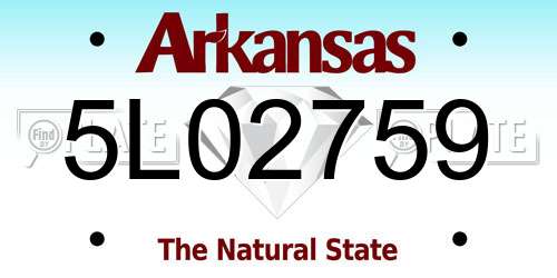 5L02759 Arkansas License Plate