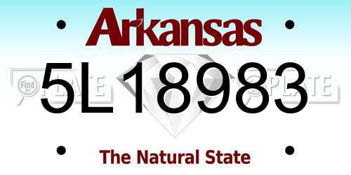 5L18983 Arkansas License Plate