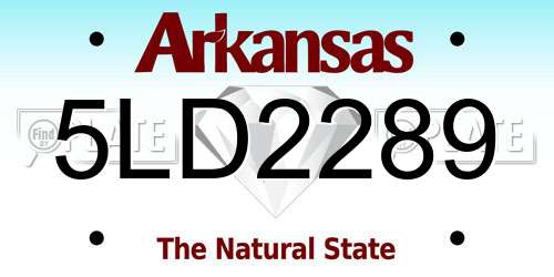 5LD2289 Arkansas License Plate