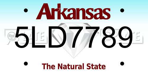 5LD7789 Arkansas License Plate