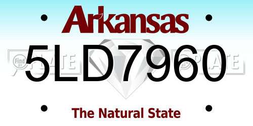 5LD7960 Arkansas License Plate