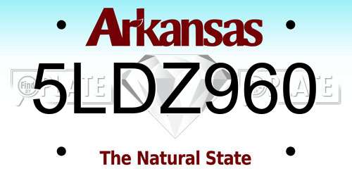5LDZ960 Arkansas License Plate