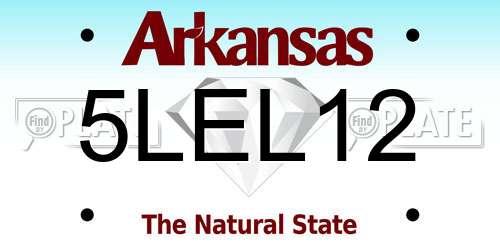 5LEL12 Arkansas License Plate