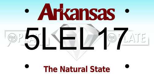 5LEL17 Arkansas License Plate