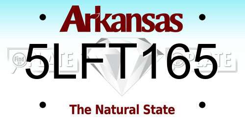 5LFT165 Arkansas License Plate