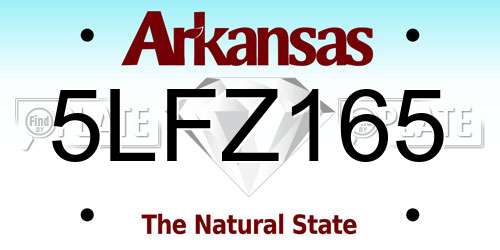 5LFZ165 Arkansas License Plate