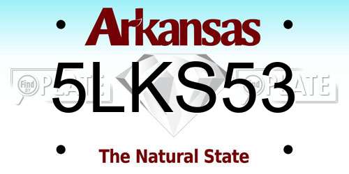 5LKS53 Arkansas License Plate