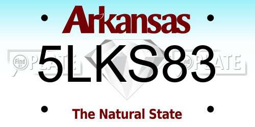 5LKS83 Arkansas License Plate