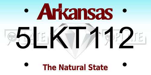 5LKT112 Arkansas License Plate