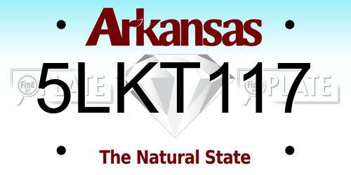 5LKT117 Arkansas License Plate