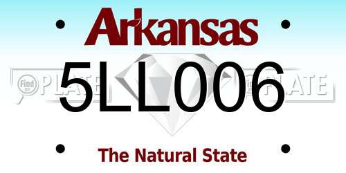 5LL006 Arkansas License Plate