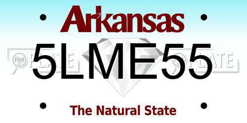 5LME55 Arkansas License Plate