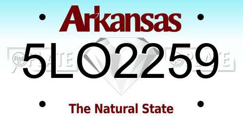 5LO2259 Arkansas License Plate