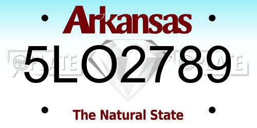 5LO2789 Arkansas License Plate