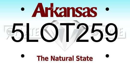 5LOT259 Arkansas License Plate